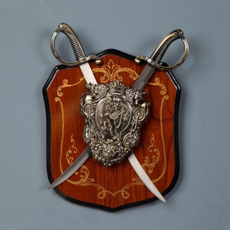 Heraldry "Leo and two sabers"-3