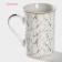 Gold porcelain mug, 300 ml, white color