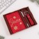 Gift New Year's set "New Year's miracle": cover for passport, keychain and pen Plastic