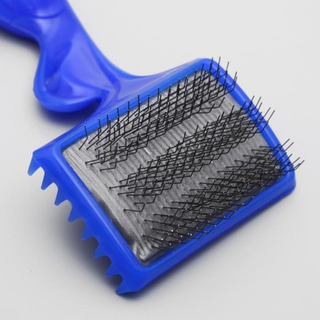 Brush - three -row pudder, base 84 x 58 mm, blue-4