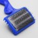 Brush - three -row pudder, base 84 x 58 mm, blue