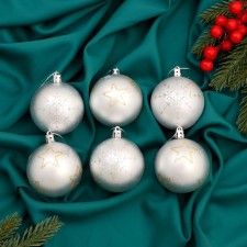 Set of balls plastic D-6 cm, 6 pcs 