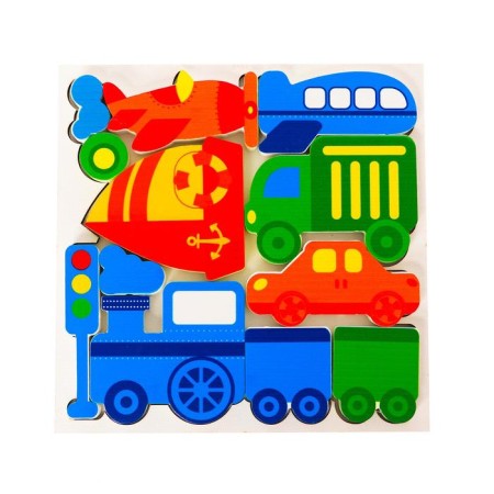Puzzle "Transport" with voluminous details-3