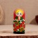 Matryoshka "Merry", red head, bottom black, 5-doll, 14 cm