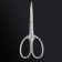 Manicure scissors "Premium satin", narrow, straight, matte, 9.6 cm, silver color