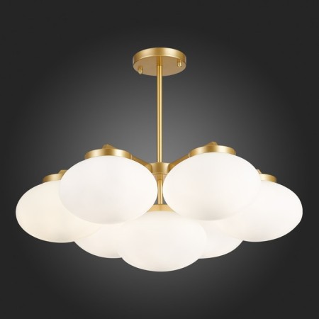 Suspended chandelier ST LUCE. SL1503.203.07. Modica. 7x40 watts, E27, 77x77x61.4 cm, golden color-2