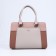 Lightning tout bag, outer pocket, long belt, dark beige color