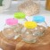 A set of glass cans for bulk products "Chamomile", 220 ml, 25 × 8 cm, 4 pcs, color mix