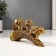 Polystone souvenir "Bronze Elephants with a blanket from the Arab carpet on a horn" 9x14x4 cm