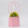 Flower bag, square, pink, moisture resistant, 13x12x12 cm