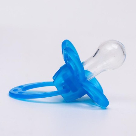 Nipple - classic dummy, silicone, +6 months, with a cap "Butterfly", the color of the blue-4