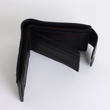 Male purse on a magnet, black color-5