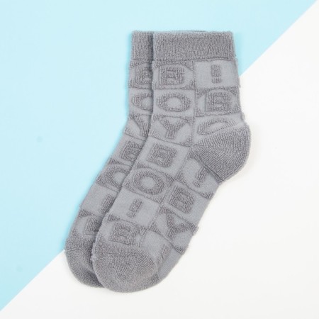Socks for a boy terry KAFTAN "Boy", size 16-18 cm, color gray color-1