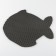 Rug for a bowl and a tray "Fish", gray, 42x32 cm