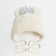 Hat for girls, milk color, size 50-54