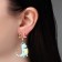 Earrings Assorted "dinosaur" smile, colored in gold