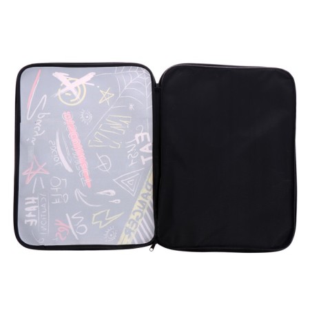 Folder for drawings and drawings A3, 470 x 350 x 20 mm, with handles, textile, calligrata, "inscriptions"-1
