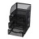 Chancellery trifles stand Calligrata, 4 compartments, mesh, metal, black
