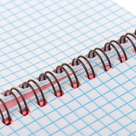Notepad A6, 80 sheets in the cage on the crest "Red. Neon", plastic cover, offset unit-3