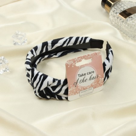 Hair cap "Florence" velvet, tiger, 2.5 cm-1
