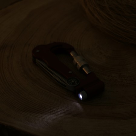 Folding knife 3V1 "Carabin" 15cm, blade 61mm/2mm, with a compass and a flashlight-3