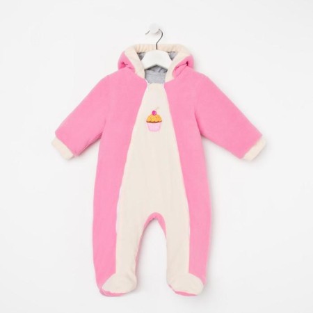 Complex for children with ears, color pink/print, height 56-62 cm (18)-2