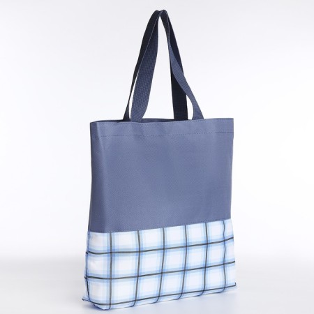 Set of a backpack with a zipper, core, bag, cosmetic bag, blue color-6