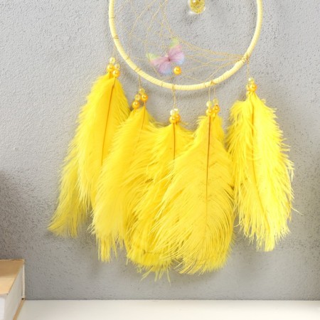 Dreams "Butterflies and ostrich feathers" yellow d = 15 cm 50x15 cm-2