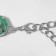 The necklace "Jewelry" geometry, the color is light green in silver, 32 cm