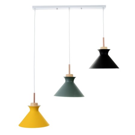 Bayerlux lamp "Mirella" 3he27 40W yellow black green 26x51x26-126cm-3