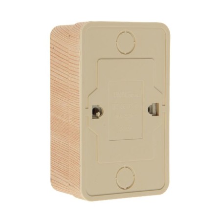 UNIVERSAL Olympus socket, 16 A, double, external, with salary, pine color-1