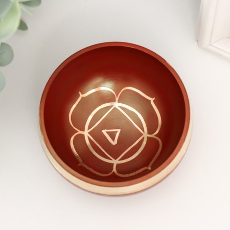 Singing bowl metal "red" with a resonator d = 8 cm-2