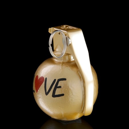 Holder for cards and photo "Lemonka. Love" gold, 8 × 12 × 9 cm-1