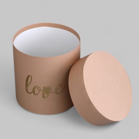 Set of hats 3 in 1 "love" beige, 16 x 15.5 - 11 x 10.5 cm-3