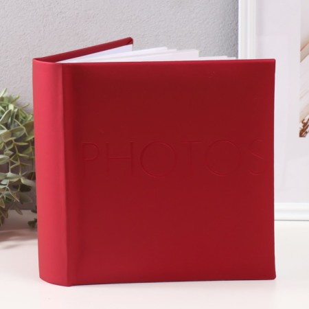 Photo album Deluxe for 200 photos 10x15 cm, boom. Sheets, books. Binding "Cherry"-1