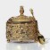 Sugar "Bouquet", 200 ml, 10 × 11 cm, with a spoon, cover, gold color