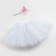 Set for a photo shoot KAFTAN "Swan" a three -layer skirt and a bandage on the head, white
