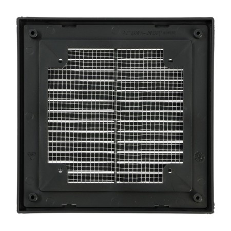Ventilation grate "Vento" 1515VR, 150x150 mm, with a grid, detachable, graphite-2