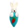 Soft toy "Hare with carrots", on the suspension, the color of mix