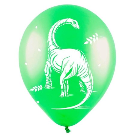 Latex ball 12 "Dinosaurs", pastel-critical, 4-sided, set of 100 pcs., Mix-1