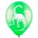 Latex ball 12 "Dinosaurs", pastel-critical, 4-sided, set of 100 pcs., Mix