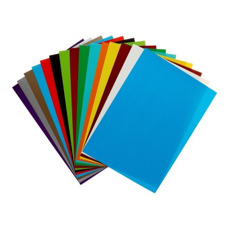 Cardboard of color A4, 15 sheets, 15 colors, in the Rainbow folder, gold+silver, coated 240 g/m2-2
