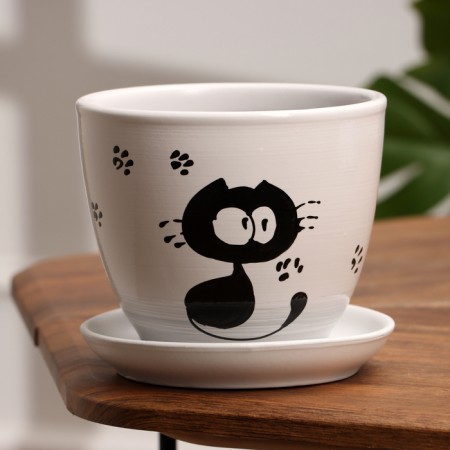 Pot Flower Cat 1 L