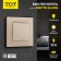 Tot Matte Glass switch, 10 a, 1 cl., With backlight, hidden, glass, beige