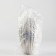 Vase for flowers is decorative, white, handmade, 10 cm x 10 cm x 18 cm.