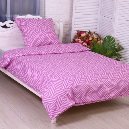 Bed linen 1.5sp infinity (duvetel 145x215cm, pillowcase 70x70cm) calico, 120g/m², 100% cotton