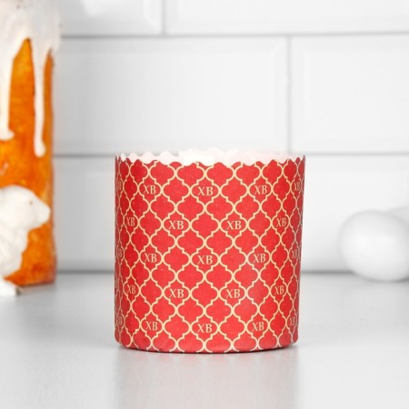 Paper form for cake "HB red" 90 x 90 mm-1