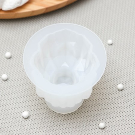 Mold "Leo", silicone, 8 × 7 × 4.5 cm, white color-2