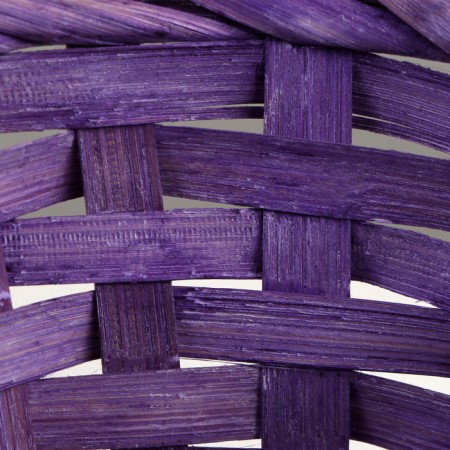 Wicker basket, D13 x H9.5/28cm, bamboo, light purple-3