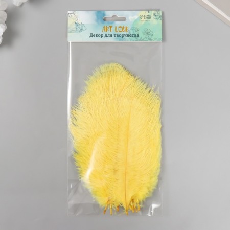 Decorative ostrich "lemon" h = 15-20 cm-2